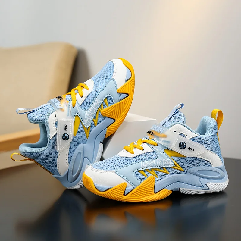 A pair of children's stylish high-top sneakers with breathable upper, durable sole for all-day comfort and active play HL-2531
A pair of children's stylish high-top sneakers with breathable upper, durable sole for all-day comfort and active play HL-2531
