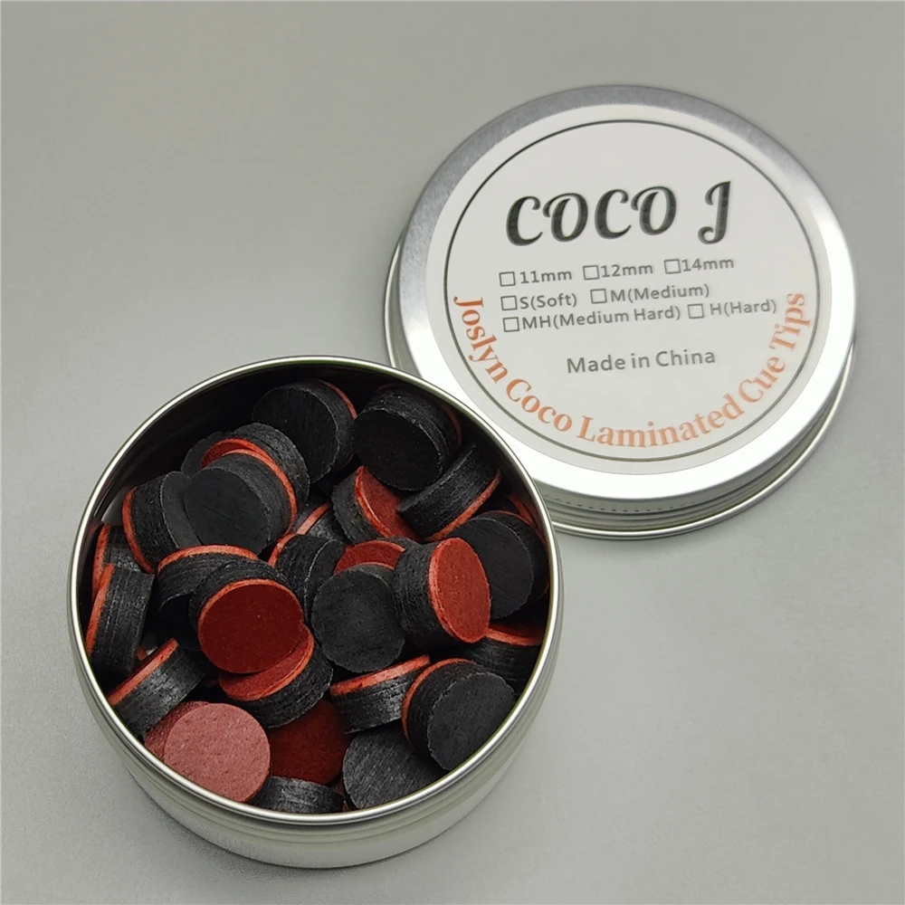 Pool Cue Tips 14mm M Black Red Laminated Leather Josyln CoCo Pro Billiard Tip 50pcs/box Medium Pool Carom Billiard Accessories
Pool Cue Tips 14mm M Black Red Laminated Leather Josyln CoCo Pro Billiard Tip 50pcs/box Medium Pool Carom Billiard Accessories