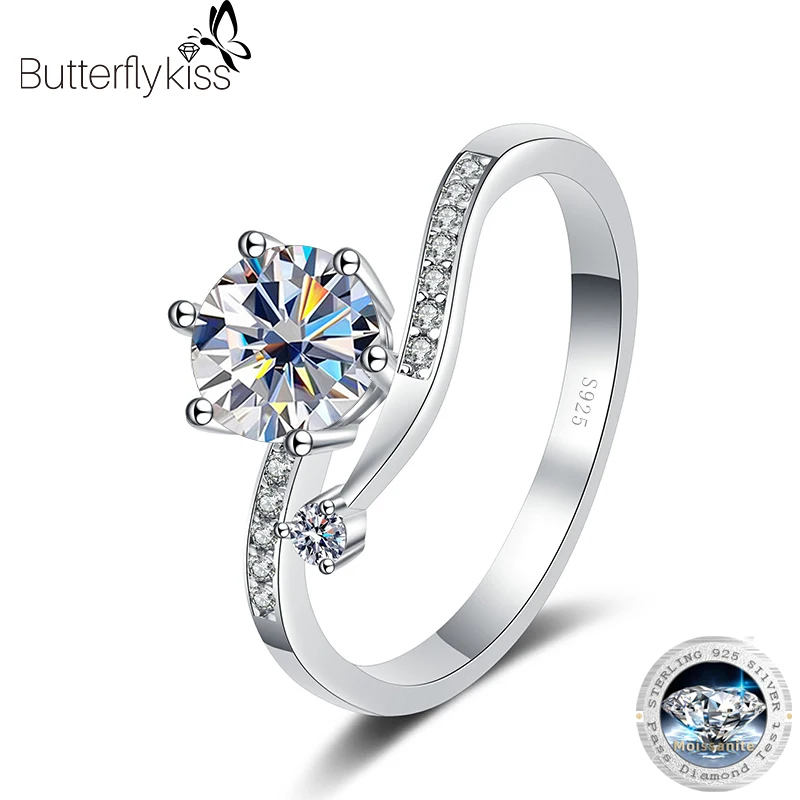 Кольцо Butterflykiss из стерлингового серебра 925 пробы, 0,5-2 карата, бриллианты с муассанитом, ювелирные изделия, свадебные обручальные кольца для женщин и девочек
Кольцо Butterflykiss из стерлингового серебра 925 пробы, 0,5-2 карата, бриллианты с муассанитом, ювелирные изделия, свадебные обручальные кольца для женщин и девочек