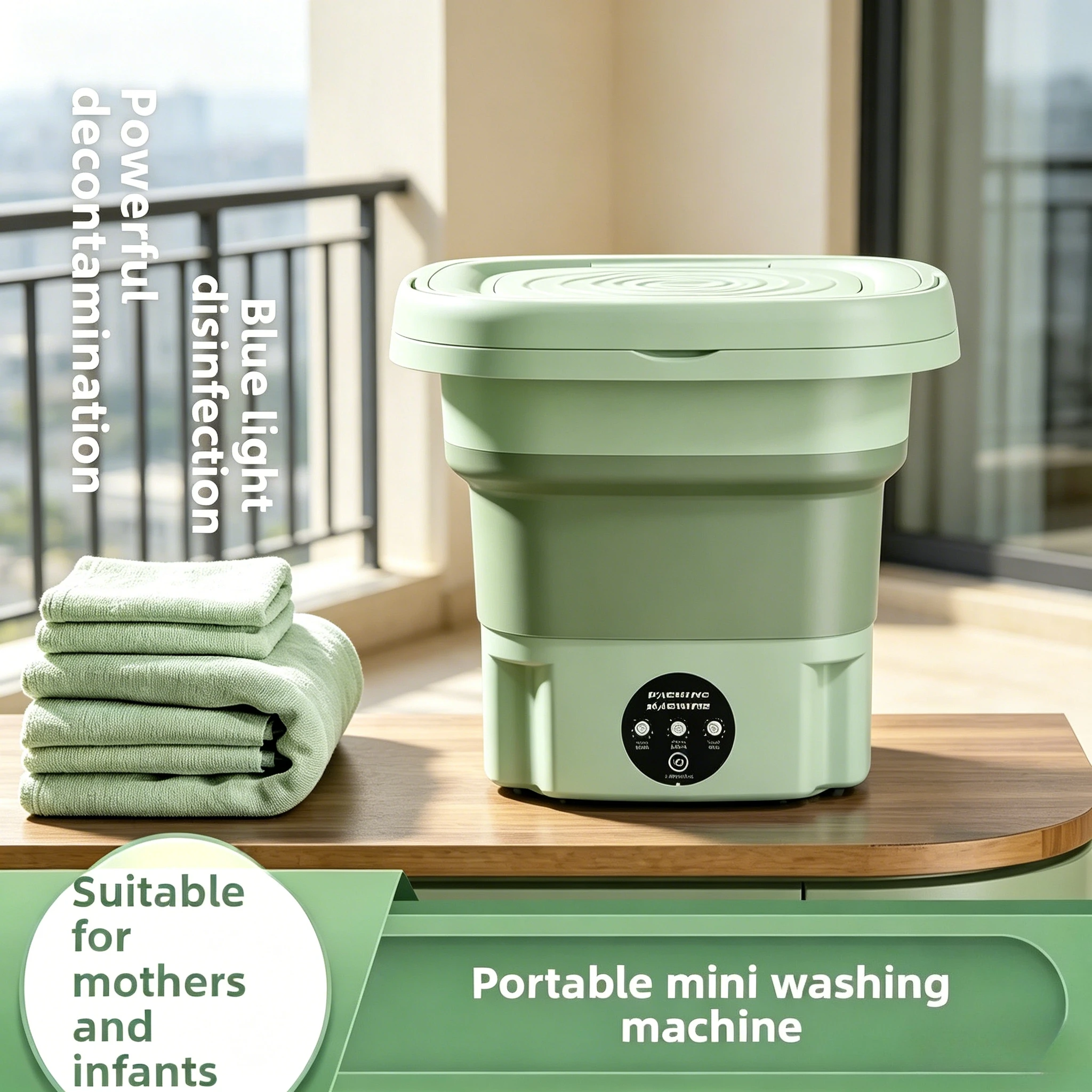 Multi‑Functional 8L Mini Foldable Portable Washer with Spin Dryer, Household Small Socks Underwear Panties Washing Machine
Multi‑Functional 8L Mini Foldable Portable Washer with Spin Dryer, Household Small Socks Underwear Panties Washing Machine