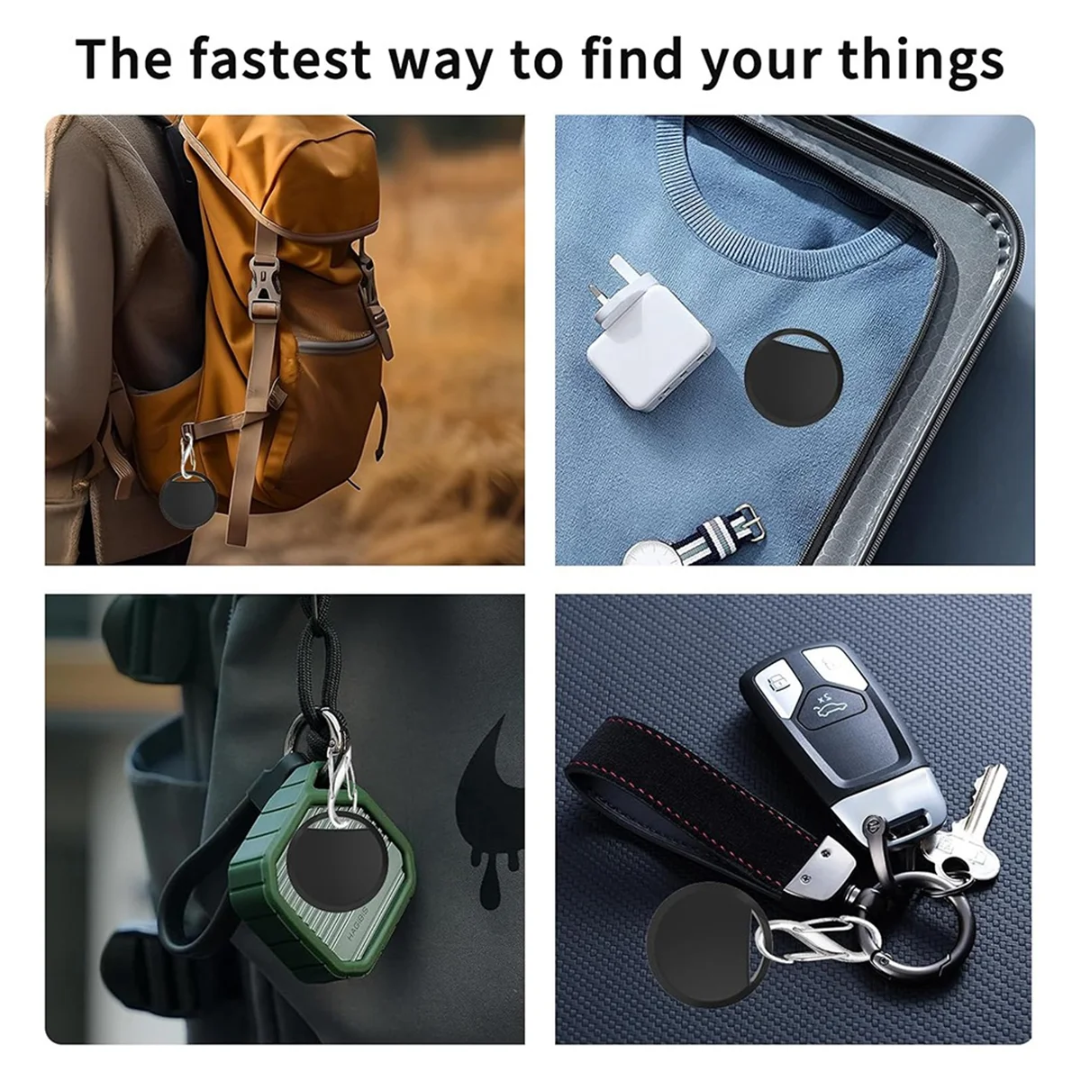 Набор из 4 трекеров Smart Tag для Airtag Find My, для багажных кошельков, ключей, сумок, домашних животных, черных
Набор из 4 трекеров Smart Tag для Airtag Find My, для багажных кошельков, ключей, сумок, домашних животных, черных