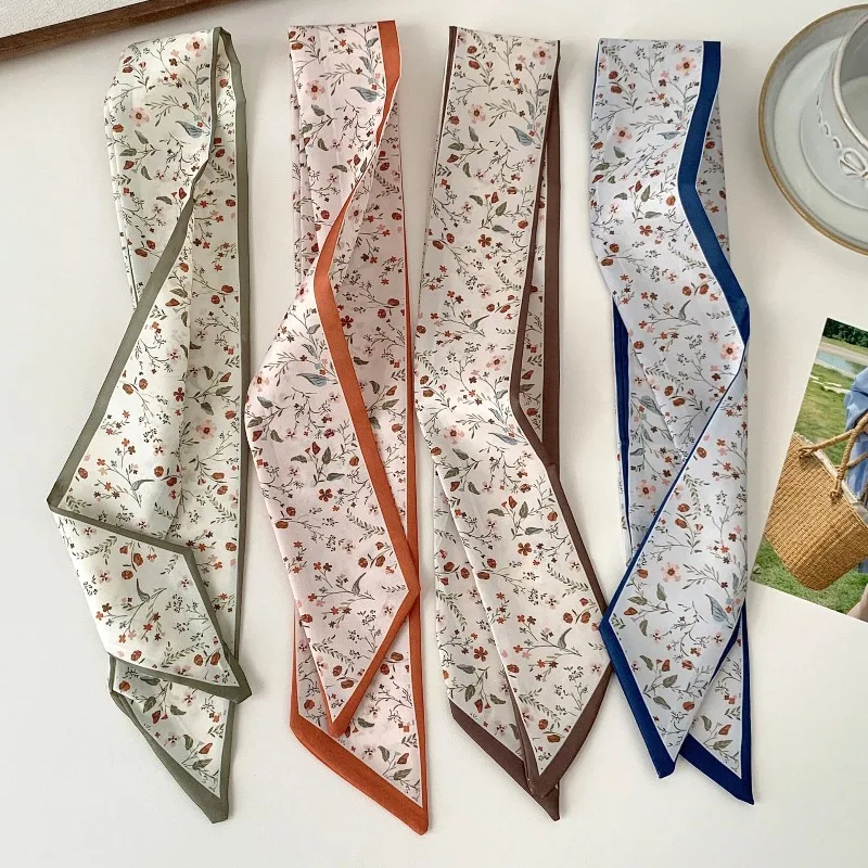 Premium Long Skinny Floral Print Scarf Versatile Neck Tie Bag Bow Waist Belt Soft Chiffon Lightweight Breathable Daily Elegant
Premium Long Skinny Floral Print Scarf Versatile Neck Tie Bag Bow Waist Belt Soft Chiffon Lightweight Breathable Daily Elegant
