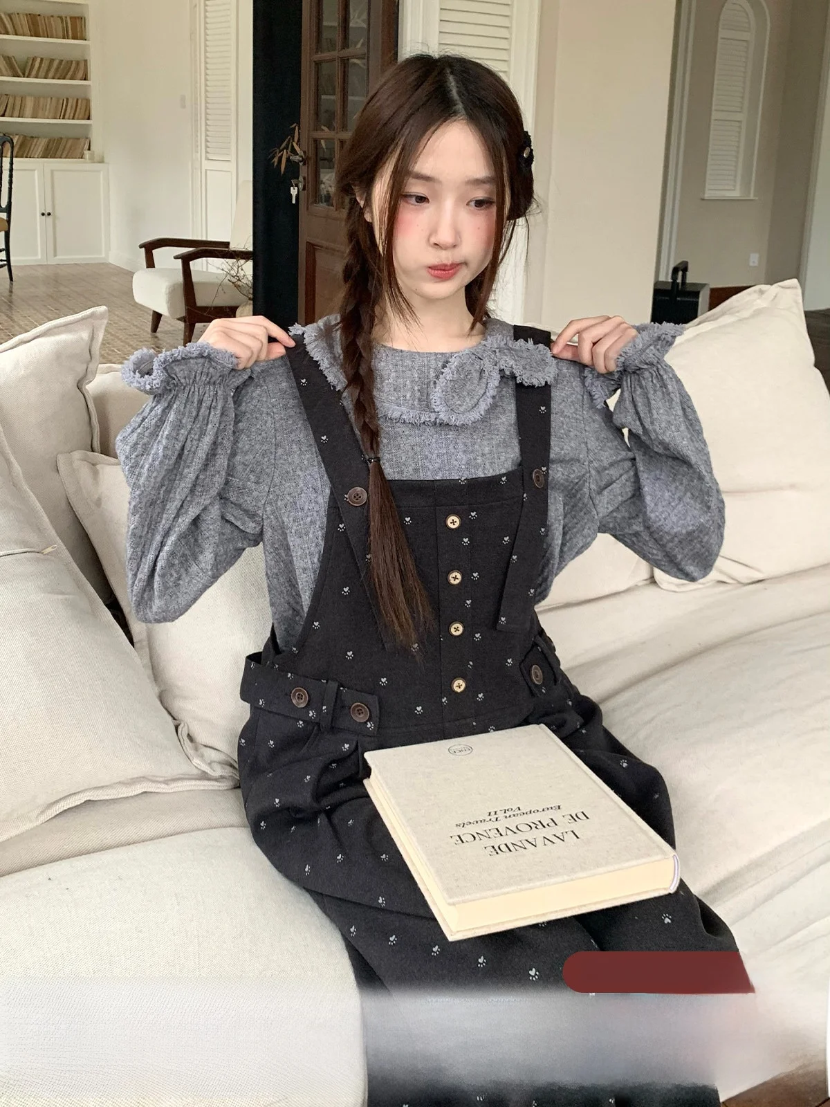 MUCHA Wooden Tea Vintage College Style Printed Women's Spring Anti-Aging Slimming Casual Long Pants with Shoulder Straps
MUCHA Wooden Tea Vintage College Style Printed Women's Spring Anti-Aging Slimming Casual Long Pants with Shoulder Straps