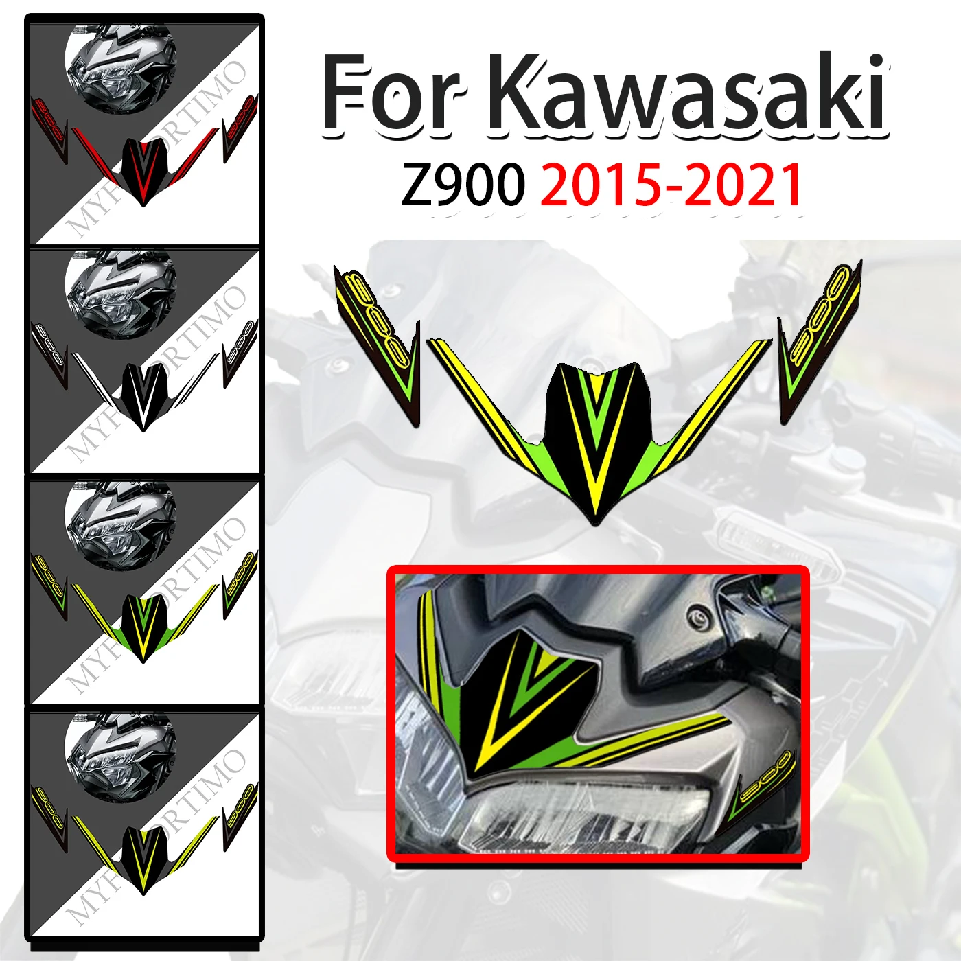 Motorcycle Front Fairing Fender Stickers And Decals 2015-2021 For Kawasaki Z 900 Z900
Motorcycle Front Fairing Fender Stickers And Decals 2015-2021 For Kawasaki Z 900 Z900