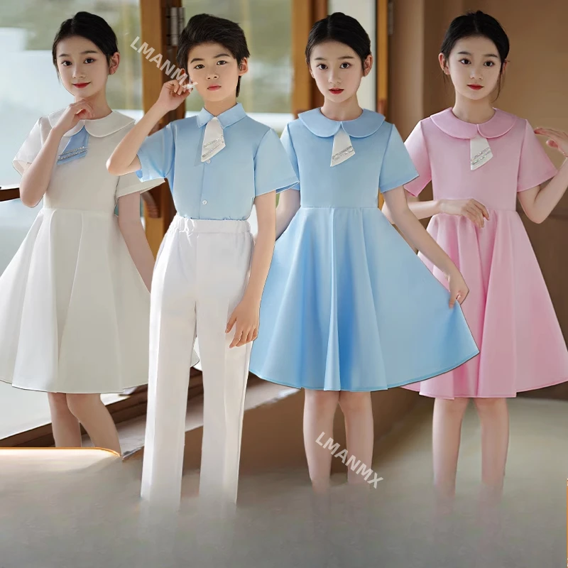 Костюмы для выступлений в хоре младших классов средней школы, детские костюмы для выступлений в патриотическом стиле
Костюмы для выступлений в хоре младших классов средней школы, детские костюмы для выступлений в патриотическом стиле