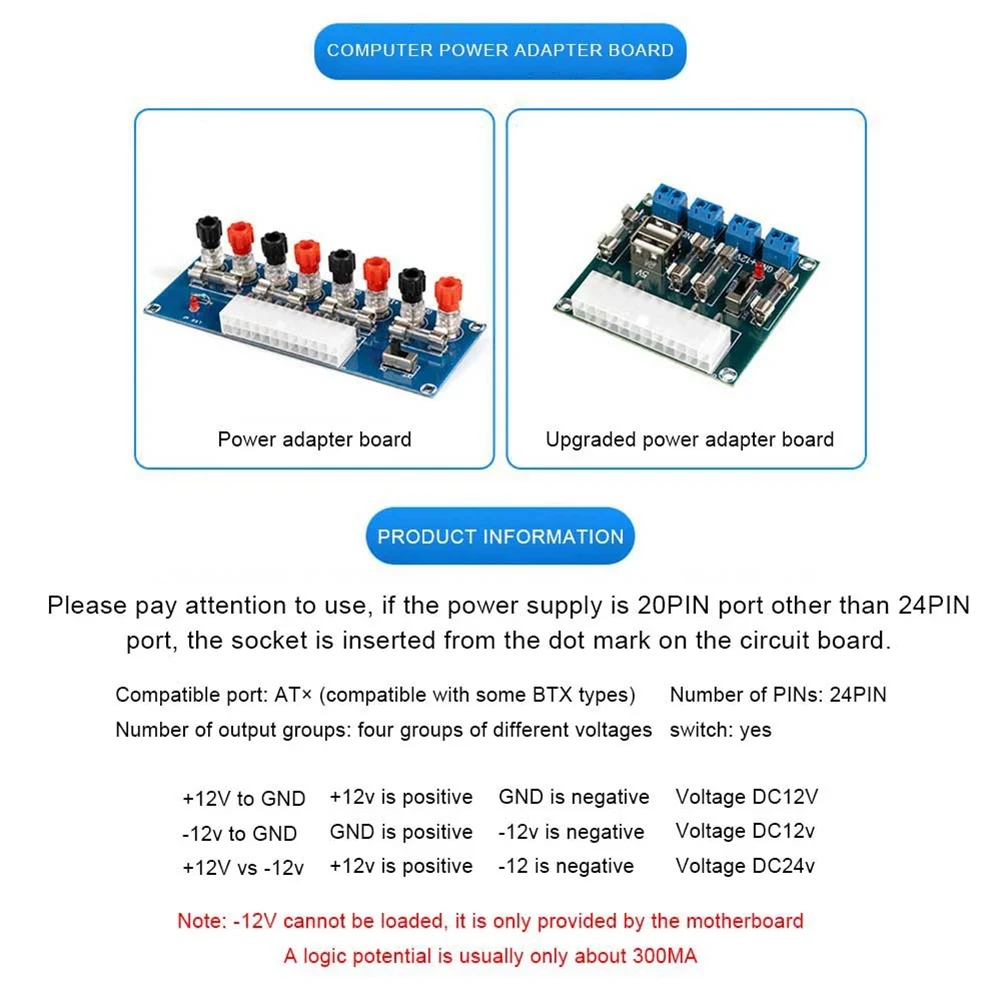 XH-M229 Computer Powers Adapter Board 24PIN ATX Desktop Outlet Module with USB Interface Atx Powers Take-Off Board
XH-M229 Computer Powers Adapter Board 24PIN ATX Desktop Outlet Module with USB Interface Atx Powers Take-Off Board