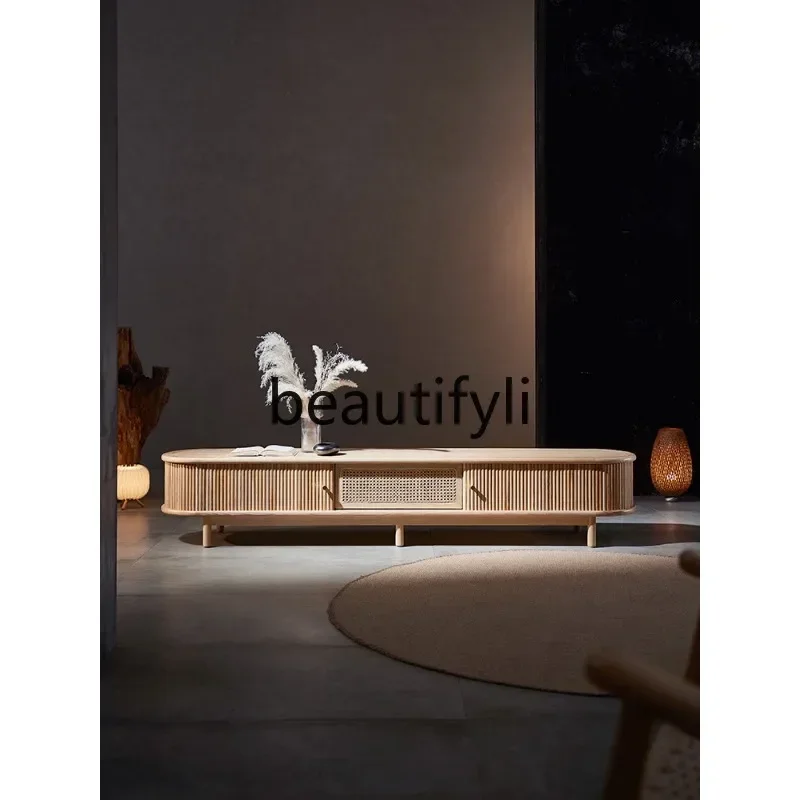 LXNordic Solid Wood Rattan Woven Glass Natural Wood Creative Roller Shutter Door Vintage TV Cabinet Small ApartmentSSS
LXNordic Solid Wood Rattan Woven Glass Natural Wood Creative Roller Shutter Door Vintage TV Cabinet Small ApartmentSSS