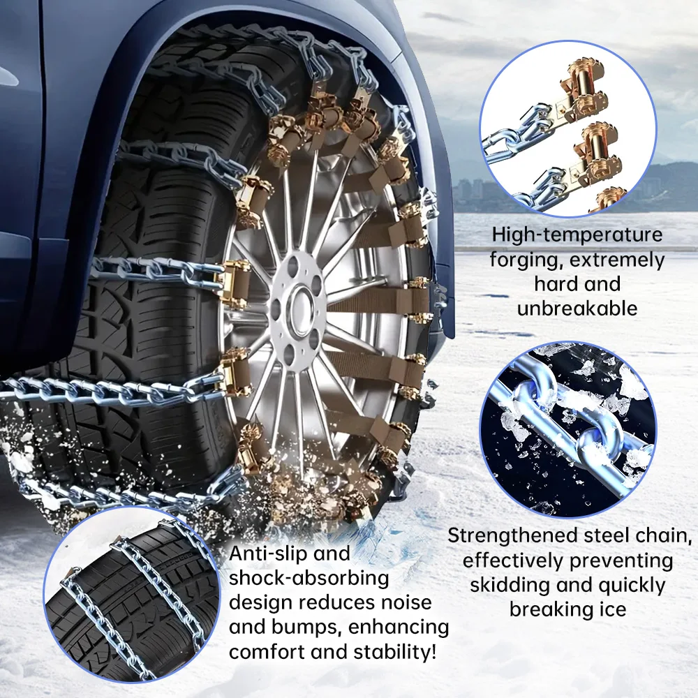 Anti-Skid Snow Chains For Car Motorcycles Winter And Bad Terrain Wheels Anti-slip Emergency Universal Lockout Artifact
Anti-Skid Snow Chains For Car Motorcycles Winter And Bad Terrain Wheels Anti-slip Emergency Universal Lockout Artifact 