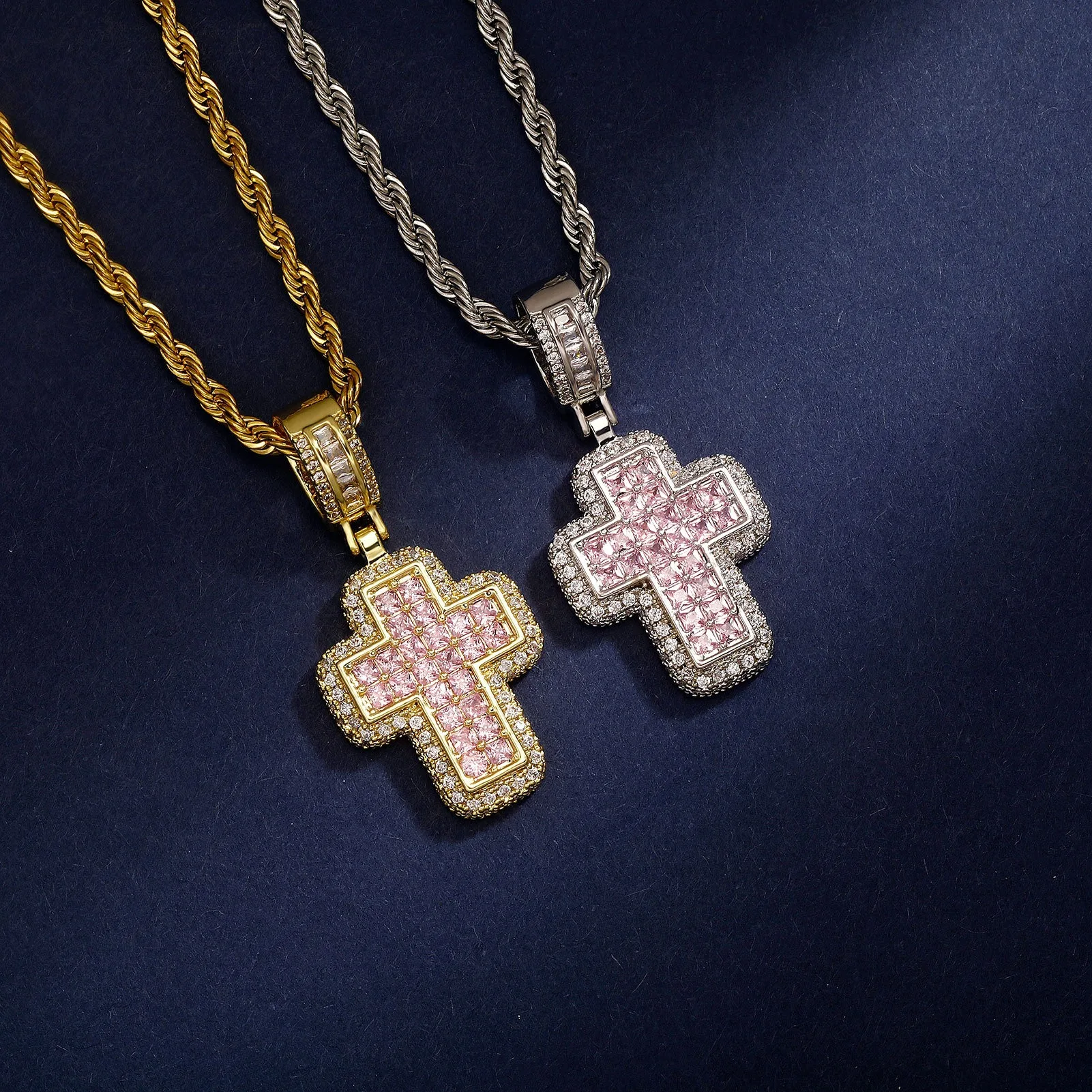 Hiphop Iced Out Inlaid CZ Cross Pendant Necklaces Rope Chain For Men Women Punk Personality Rapper Fashion Charm Jewelry Gift
Hiphop Iced Out Inlaid CZ Cross Pendant Necklaces Rope Chain For Men Women Punk Personality Rapper Fashion Charm Jewelry Gift