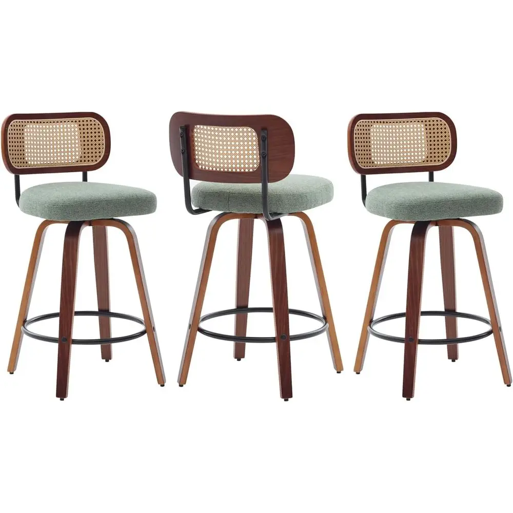 Набор из 3 барных стульев для барной стойки, 26 стульев с изогнутыми спинками из ротанга, сиденья с льняной обивкой, отделка под орех, подходят для модерна
Набор из 3 барных стульев для барной стойки, 26 стульев с изогнутыми спинками из ротанга, сиденья с льняной обивкой, отделка под орех, подходят для модерна