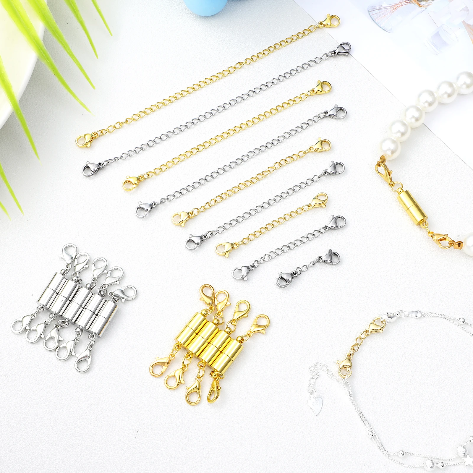 10 pcs Magnetic Lobster Clasps Necklace Extender Chains Jewelry Making Supplies Chain Extenders For Bracelets Anklets Silver
10 pcs Magnetic Lobster Clasps Necklace Extender Chains Jewelry Making Supplies Chain Extenders For Bracelets Anklets Silver