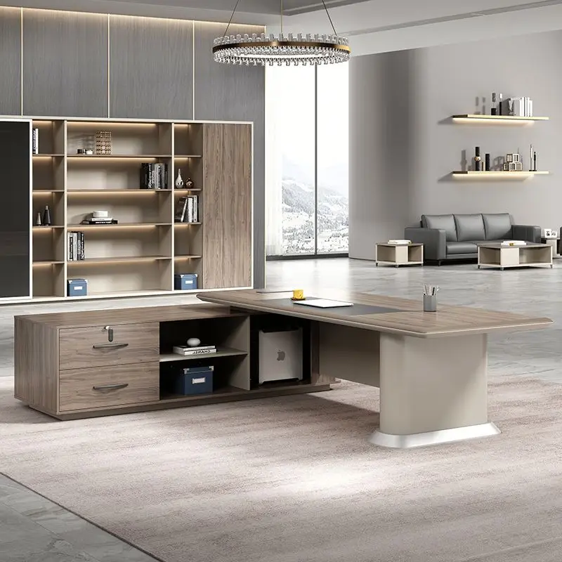 Jiangxi Wholesale Rui Tong Wooden Luxury Office Furniture Boss Desk Manager Table Modern Simple Chairman Office Desk
Jiangxi Wholesale Rui Tong Wooden Luxury Office Furniture Boss Desk Manager Table Modern Simple Chairman Office Desk