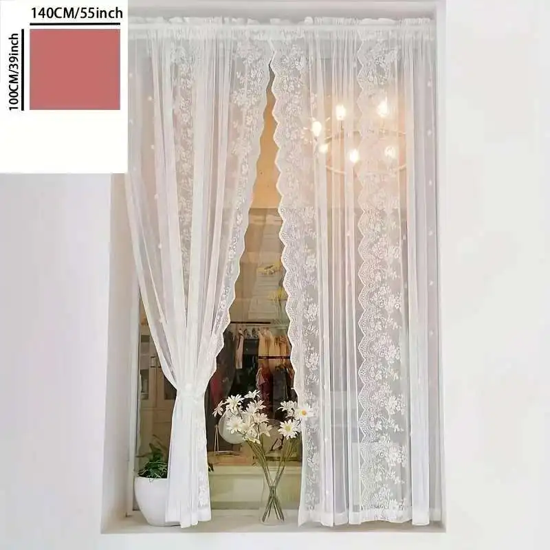 1PC White Lace Rod-Pocket Door Curtain with Small Flowers for Bedroom/Living Room
1PC White Lace Rod-Pocket Door Curtain with Small Flowers for Bedroom/Living Room