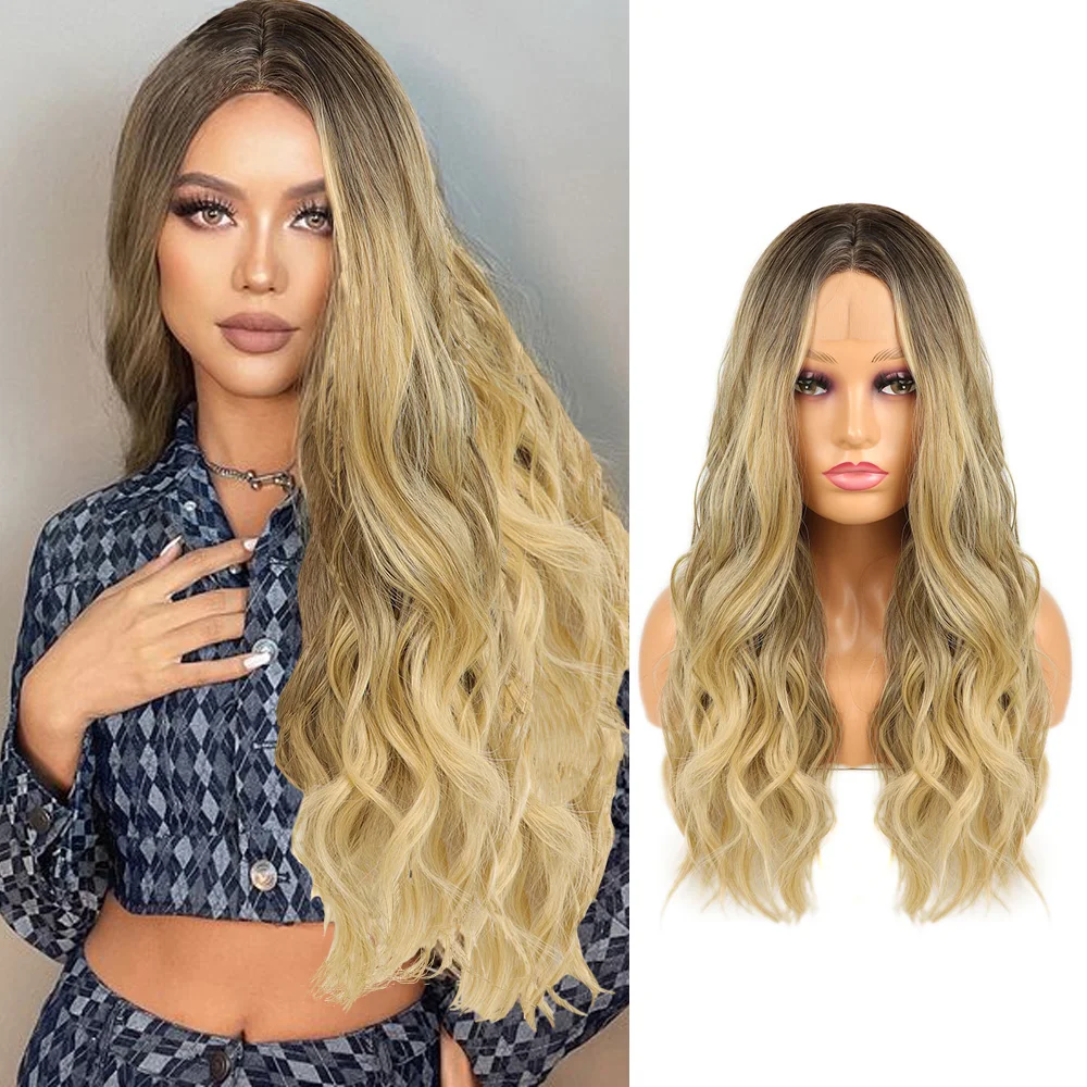 Long Wavy Blonde Synthetic Wigs Ombre Brown Blonde Daily Natural Hair Wigs Cosplay Party for Women Heat Resistant Hair
Long Wavy Blonde Synthetic Wigs Ombre Brown Blonde Daily Natural Hair Wigs Cosplay Party for Women Heat Resistant Hair