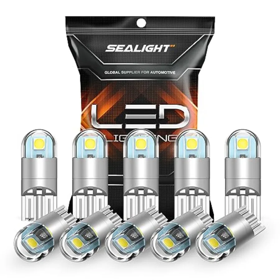 194 LED Bulb 6000K, License Plate Light, Dome Light, T10 168 2825 W5W 3030 Bright Chips Wedge for Replacement Light Bulb, Map T
194 LED Bulb 6000K, License Plate Light, Dome Light, T10 168 2825 W5W 3030 Bright Chips Wedge for Replacement Light Bulb, Map T