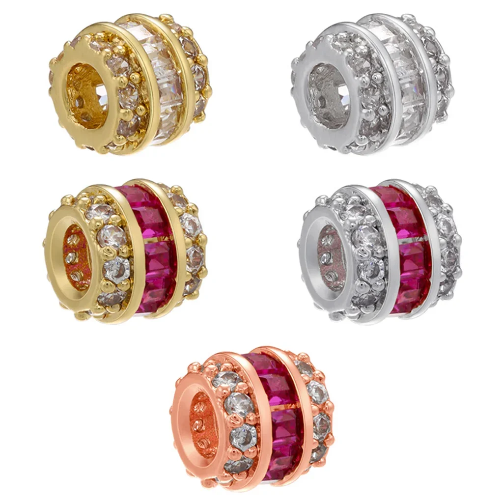 Spacer Beads for Necklace Clavicle Chain Making Paved Zircon Wheel Perforated Lucky Bead Beaded Diy Bracelet Jewelry Accessories
Spacer Beads for Necklace Clavicle Chain Making Paved Zircon Wheel Perforated Lucky Bead Beaded Diy Bracelet Jewelry Accessories