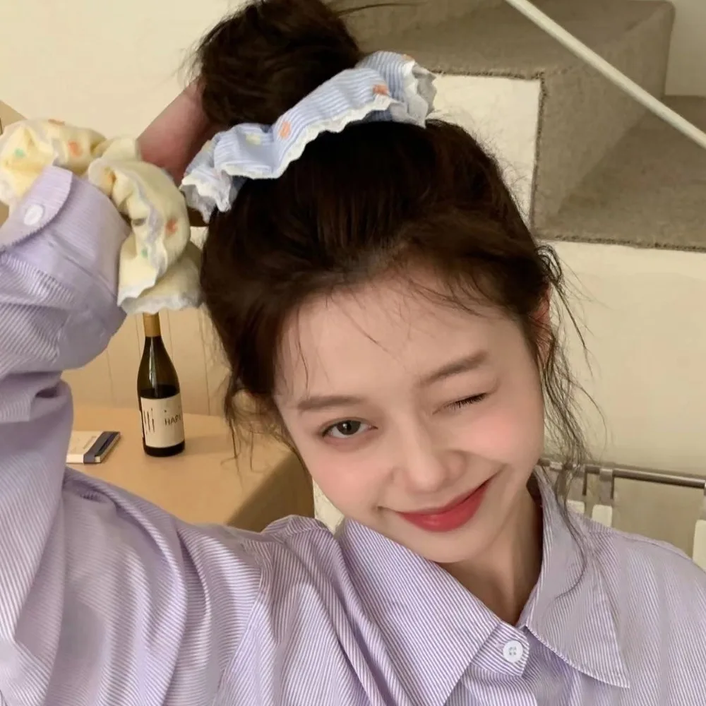 1/2pcs Korean Polka Dot Striped Scrunchies Large Intestine Headband Cute Lace Blue Yellow Hair Bundle College Girls Sweet Headwe
1/2pcs Korean Polka Dot Striped Scrunchies Large Intestine Headband Cute Lace Blue Yellow Hair Bundle College Girls Sweet Headwe