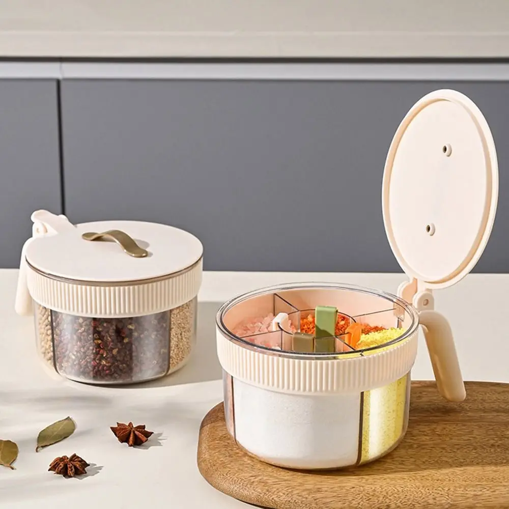 Practical Sealed 4 Grids Seasoning Box Moisture-proof Plastic Spice Container Dustproof with Spoons Salt Organizer Kitchen
Practical Sealed 4 Grids Seasoning Box Moisture-proof Plastic Spice Container Dustproof with Spoons Salt Organizer Kitchen
