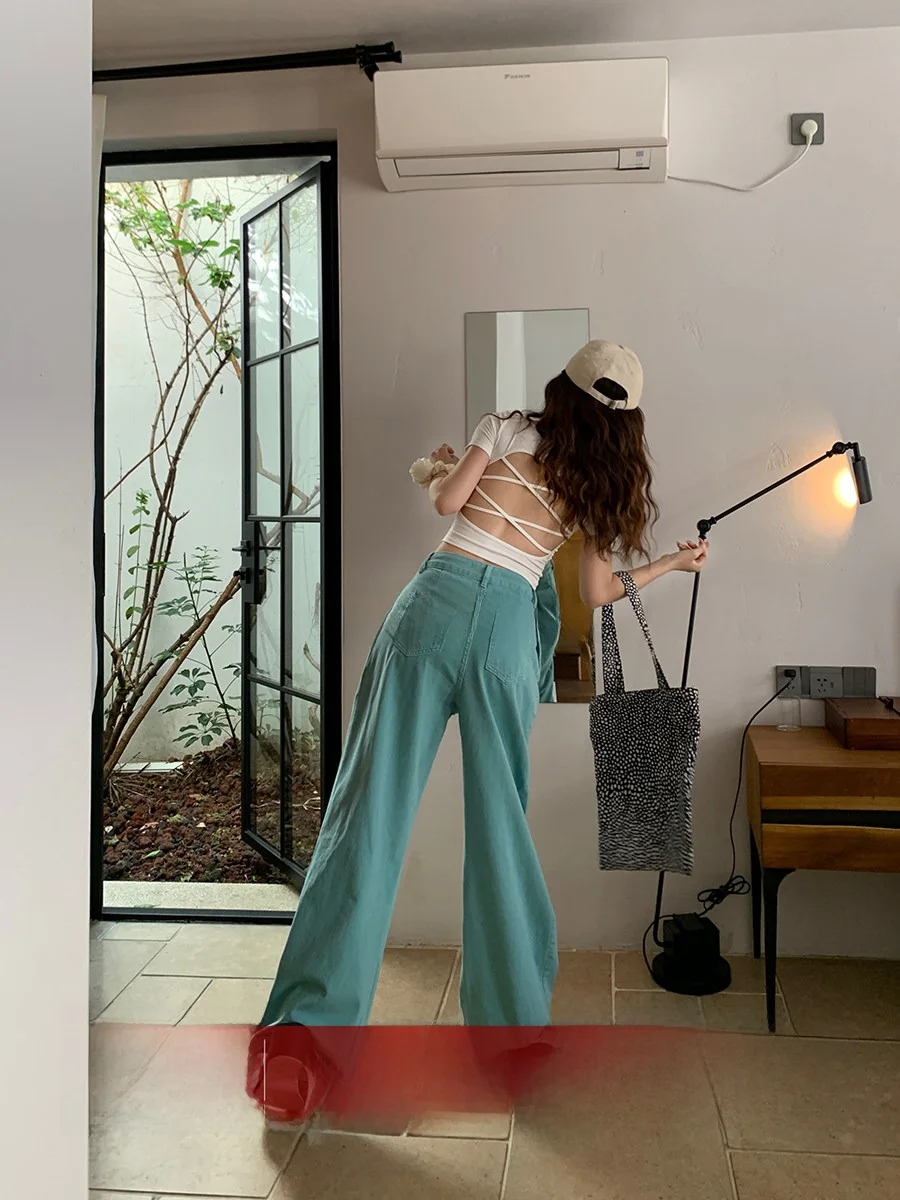 Женские летние джинсы Dopane с прямыми широкими штанинами, свободного кроя, с высокой талией, из денима, повседневные брюки Ele Drapey
Женские летние джинсы Dopane с прямыми широкими штанинами, свободного кроя, с высокой талией, из денима, повседневные брюки Ele Drapey