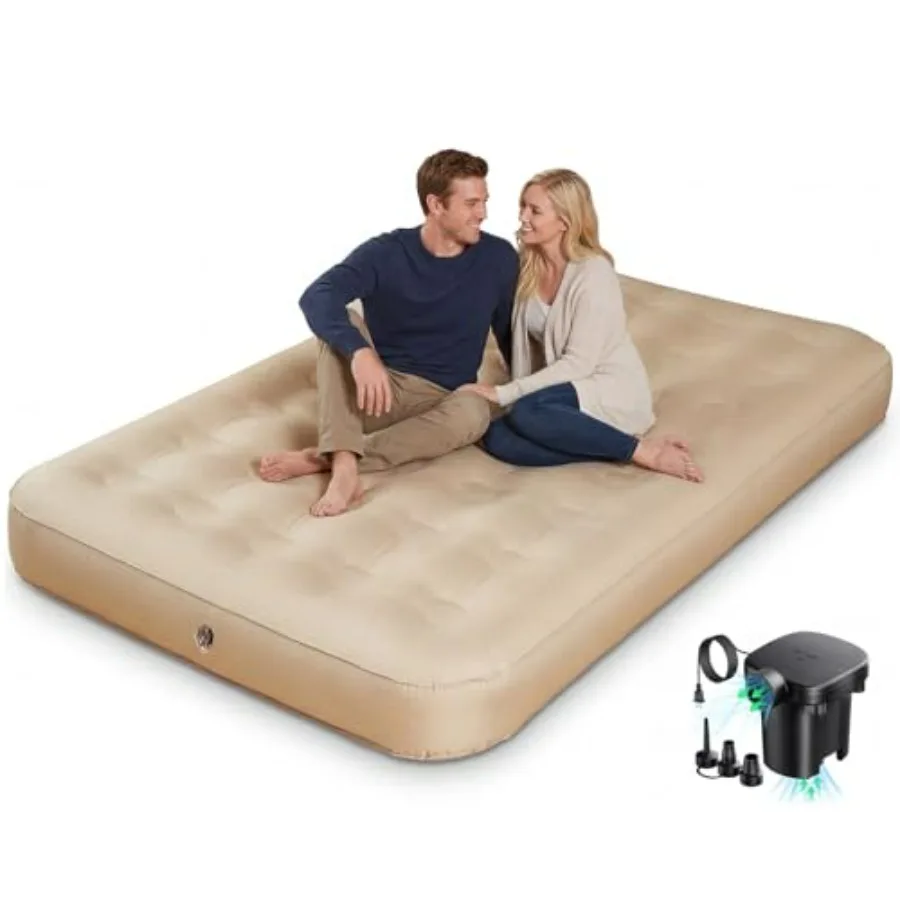Queen Air Mattress for travel and guests, PVC material, gray color, fast inflation pump with leak-free odorless design, 8-inch
Queen Air Mattress for travel and guests, PVC material, gray color, fast inflation pump with leak-free odorless design, 8-inch