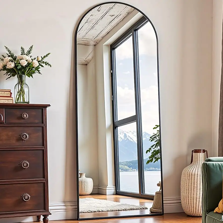 Full Length Mirror, 70 x26 Arched Full Body Floor Mirror with Stand, Hanging or Leaning, Standing, Wall Mounted with Aluminum F
Full Length Mirror, 70 x26 Arched Full Body Floor Mirror with Stand, Hanging or Leaning, Standing, Wall Mounted with Aluminum F