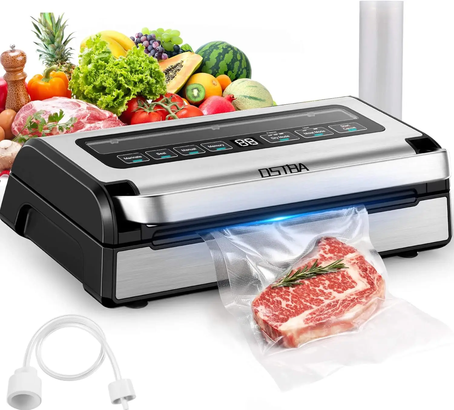 180W Dual-Pump Vacuum Sealer with Built-in Cutter & Bag Storage, 12-in-1 Functions for Food Preservation
180W Dual-Pump Vacuum Sealer with Built-in Cutter & Bag Storage, 12-in-1 Functions for Food Preservation