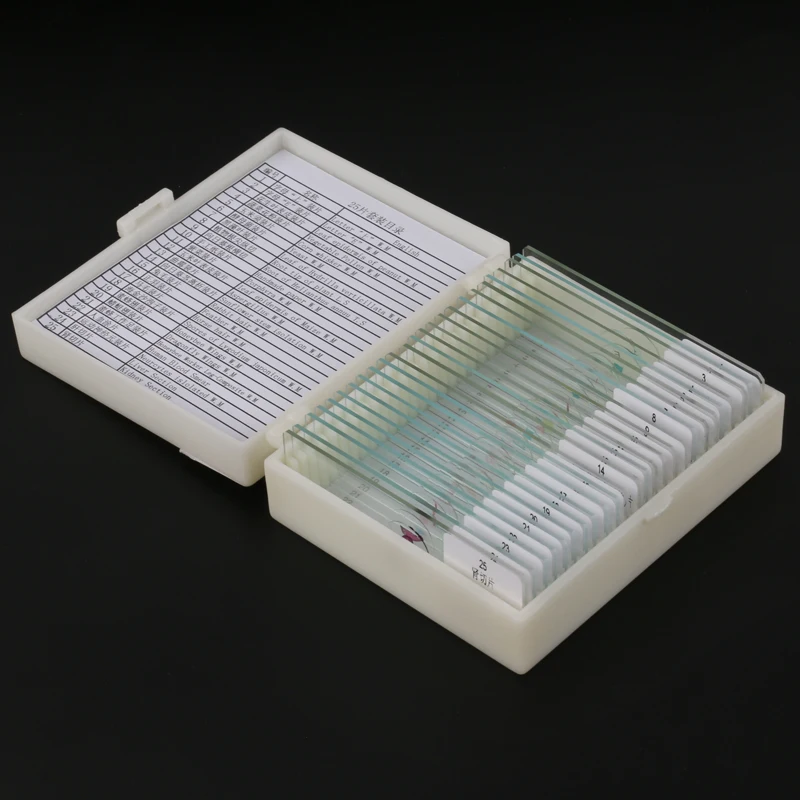 15pcs/25pcs/30pcs/50pcs/100pcs Biological Cell Slide Kit Laboratory Teaching Biological Microscope Viewing Cell Sample
15pcs/25pcs/30pcs/50pcs/100pcs Biological Cell Slide Kit Laboratory Teaching Biological Microscope Viewing Cell Sample