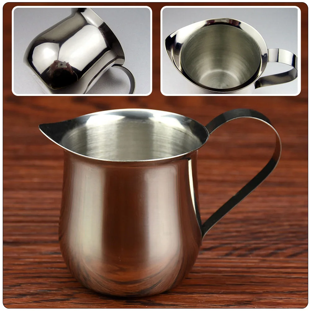 Stainless Steel Milk Cup Cream Frothing Pitcher Storage Coffee Sugar Jar Espresso Machine Accessories Home Kitchen Bar 
Stainless Steel Milk Cup Cream Frothing Pitcher Storage Coffee Sugar Jar Espresso Machine Accessories Home Kitchen Bar