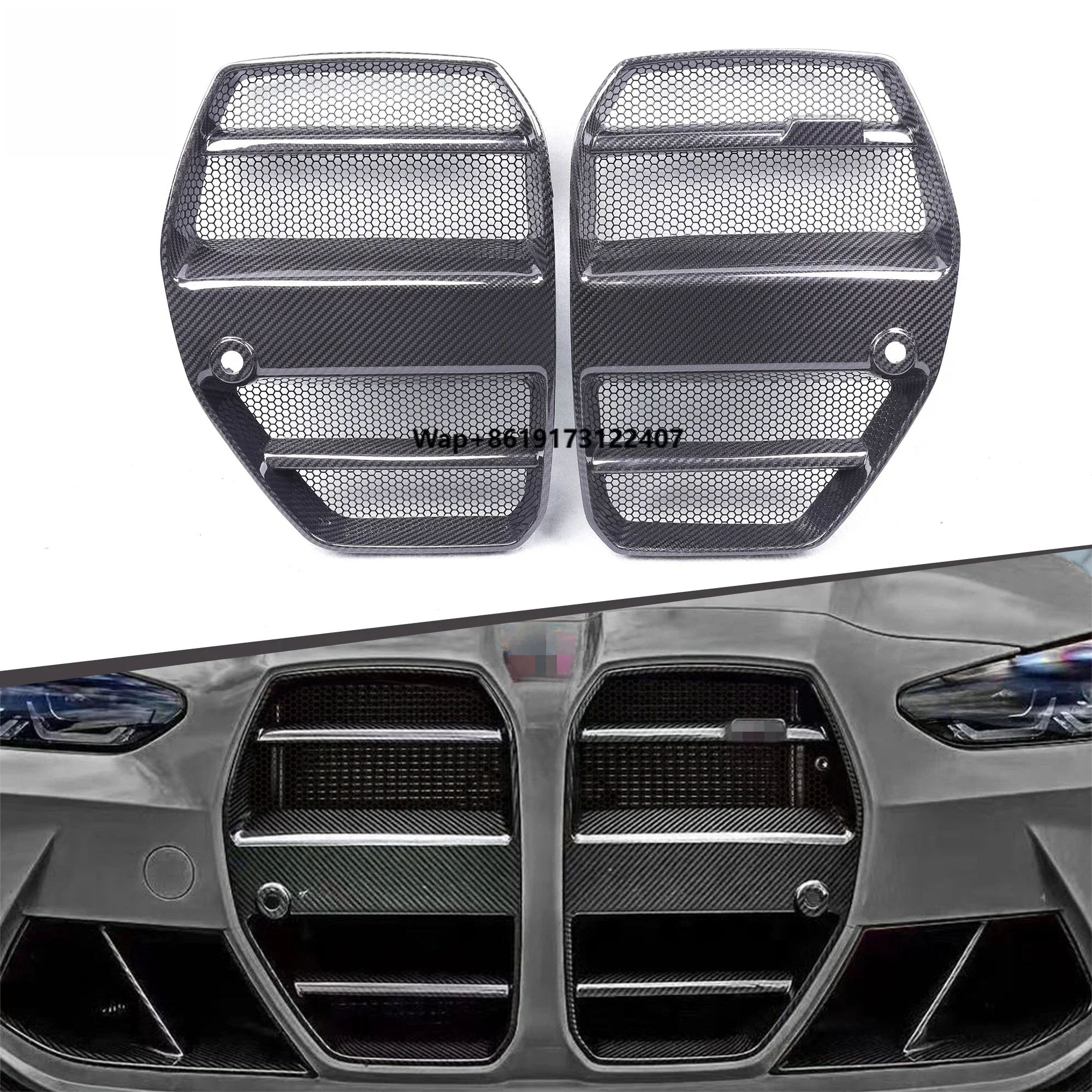 For M3 G80 M4 G82 Car Grille Real Dry Carbon Fiber Front Bumper Nose Grille Grille ST Style 2021+
For M3 G80 M4 G82 Car Grille Real Dry Carbon Fiber Front Bumper Nose Grille Grille ST Style 2021+