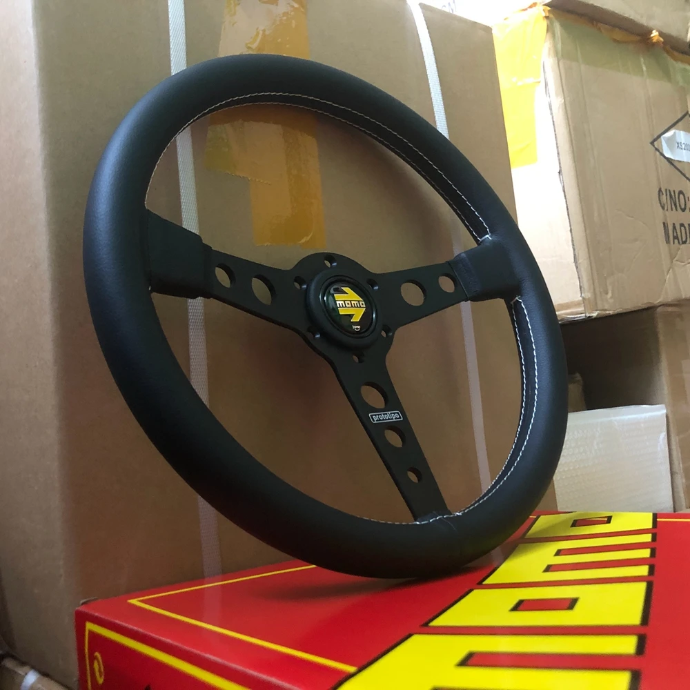 JDM Racing 14Inch MOMO Prototipo Steering Wheel JDM Rally Drift Real Leather MOMO Steering Wheel Volantes For VW BMW Toyota
JDM Racing 14Inch MOMO Prototipo Steering Wheel JDM Rally Drift Real Leather MOMO Steering Wheel Volantes For VW BMW Toyota