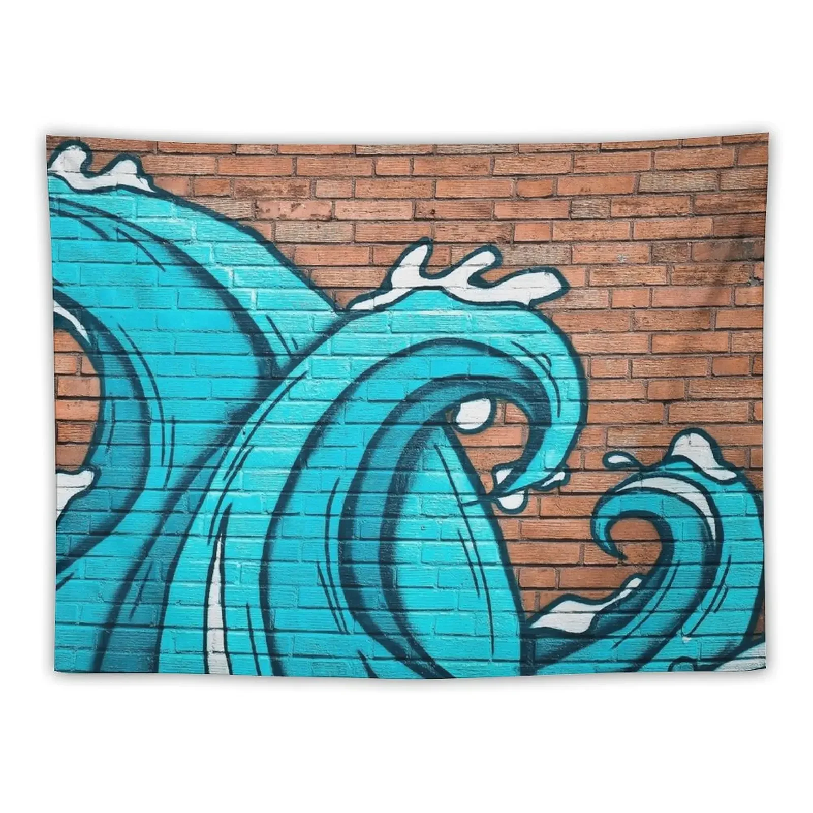 Graffiti stylish blue wave cyan on red brick wall cartoon style Tapestry Home Decor Aesthetic Tapestry
Graffiti stylish blue wave cyan on red brick wall cartoon style Tapestry Home Decor Aesthetic Tapestry