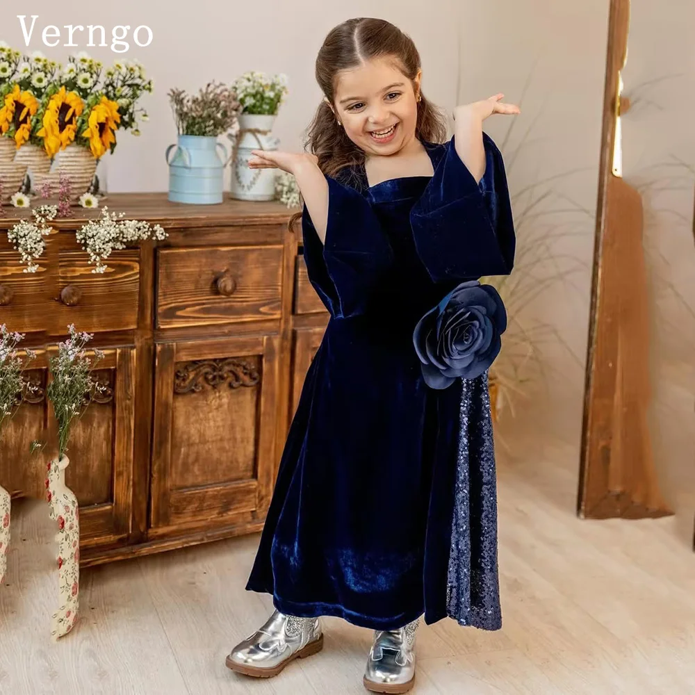 Verngo Navy Blue Mini Kid Birthday Party Dress Square Collar A Line Full Sleeves Girl Party Gown Celebrity Customized
Verngo Navy Blue Mini Kid Birthday Party Dress Square Collar A Line Full Sleeves Girl Party Gown Celebrity Customized