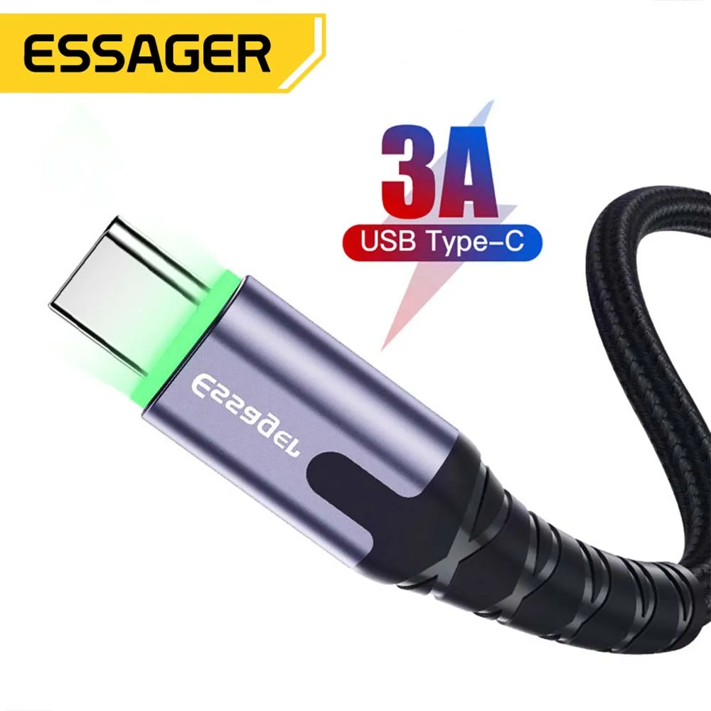 Essager LED USB Type C Cable For Samsung Xiaomi Oneplus Fast Charge Cable USB C Type-c Charger USB-C Charging Data Cord 3m
Essager LED USB Type C Cable For Samsung Xiaomi Oneplus Fast Charge Cable USB C Type-c Charger USB-C Charging Data Cord 3m
