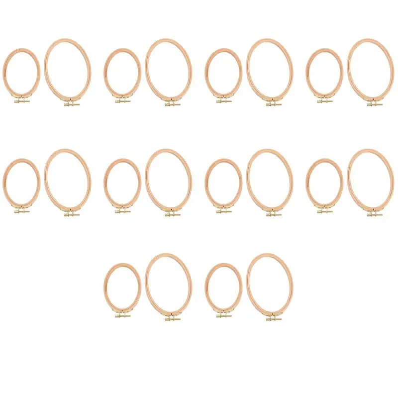 ABKW-20 Pieces Oval Embroidery Hoops Include 10 Piece 8.3 X 5.4 Inch And 10 Piece 6.3 X 4.1 Inch Cross Stitch Hoops Ring
ABKW-20 Pieces Oval Embroidery Hoops Include 10 Piece 8.3 X 5.4 Inch And 10 Piece 6.3 X 4.1 Inch Cross Stitch Hoops Ring
