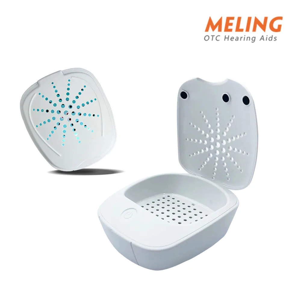 Meling Hearing Aid Drying Box with Lamp Universal Electric Hearing aid Dryer UV Clean and Dry
Meling Hearing Aid Drying Box with Lamp Universal Electric Hearing aid Dryer UV Clean and Dry