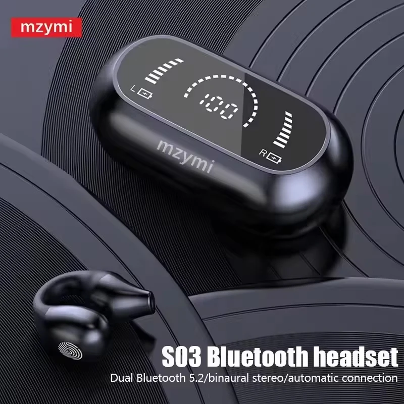 MZYMI S03 Bone Conduction Bluetooth Earphones Ear Earbud Wireless Headphone With Mic Sports Headsets For Android&iPhone
MZYMI S03 Bone Conduction Bluetooth Earphones Ear Earbud Wireless Headphone With Mic Sports Headsets For Android&iPhone