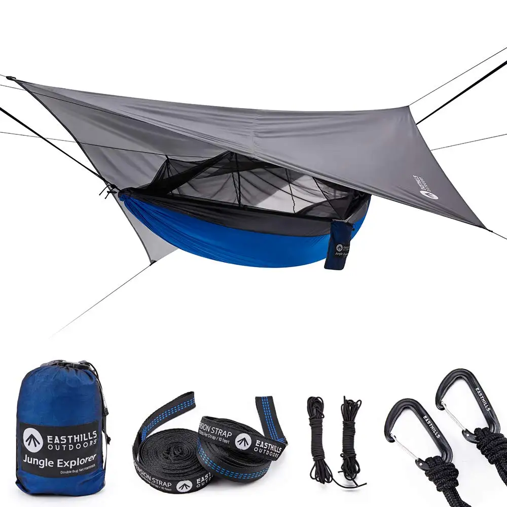 Jungle Explorer 118"" X 79"" Double Camping Hammo Lightweight -Stop Parachute Nylon 2 Person Hammocks With Removable Bug Net,
Jungle Explorer 118"" X 79"" Double Camping Hammo Lightweight -Stop Parachute Nylon 2 Person Hammocks With Removable Bug Net,
