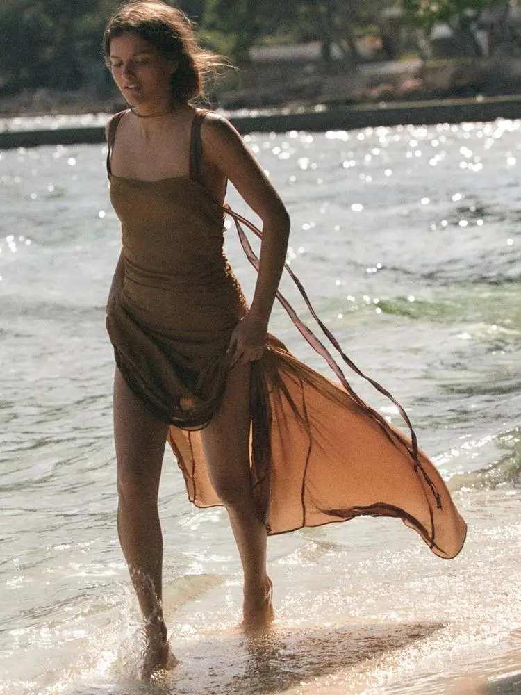 Romantic Elegant Gored Skirt Dress ZA2026 New Summer Women's Fashion Sexy Chic Pleated Chiffon Dress 18-25 Years Old
Romantic Elegant Gored Skirt Dress ZA2026 New Summer Women's Fashion Sexy Chic Pleated Chiffon Dress 18-25 Years Old