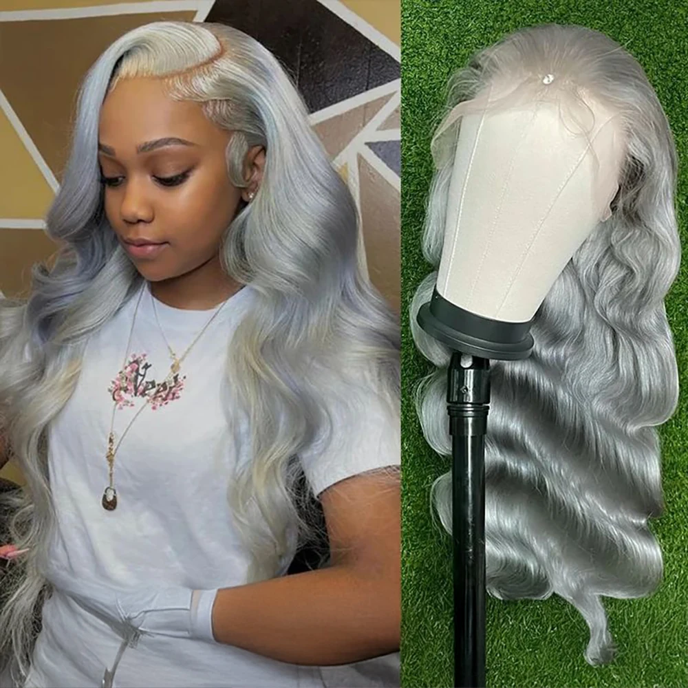 613 silver gray colored curl Wig 13x6 Lace Front Body wave Wig 200% Density 100% Brazilian Human Hair length Wig of Wowen
613 silver gray colored curl Wig 13x6 Lace Front Body wave Wig 200% Density 100% Brazilian Human Hair length Wig of Wowen