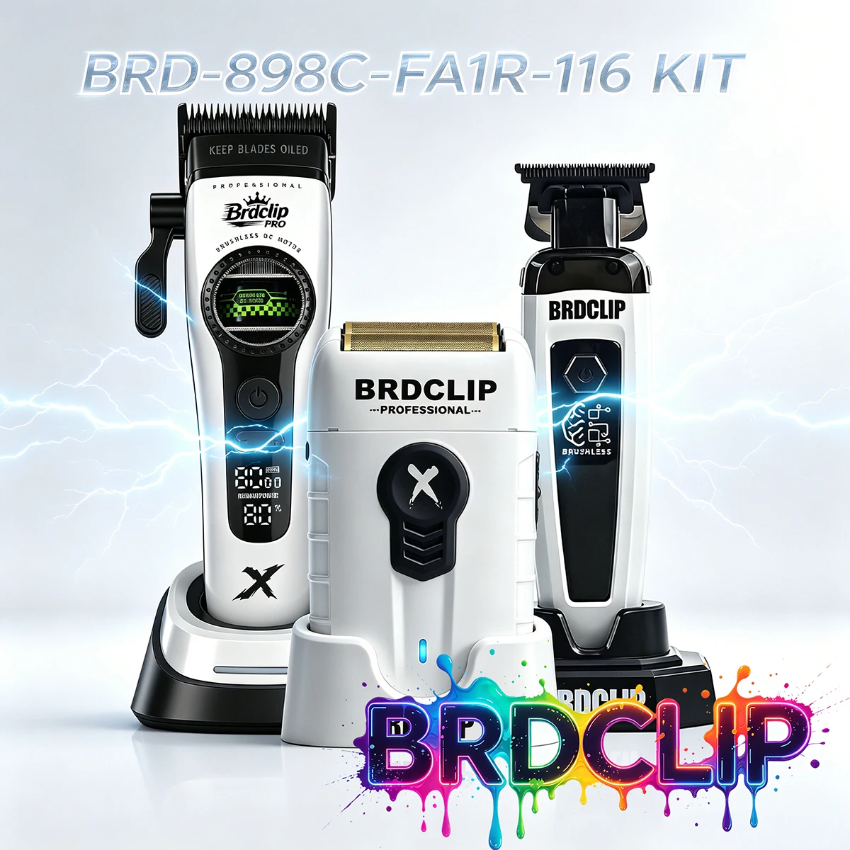 898-1R-116 KIT Professional High speed Barber Kit Electric Hair Clipper 8000RPM DLC Blade Hair Trimmer for Man with Spare Blades
898-1R-116 KIT Professional High speed Barber Kit Electric Hair Clipper 8000RPM DLC Blade Hair Trimmer for Man with Spare Blades