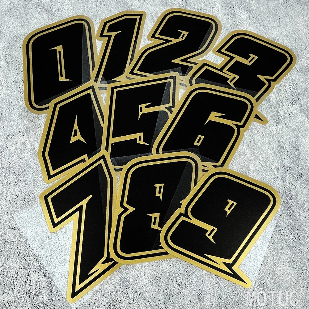 1PC Creative Gold Number Motorcycle Sticker Durable Vinyl Decal for Fuel Tank Fairing Helmet Bicycle Exterior Decoration
1PC Creative Gold Number Motorcycle Sticker Durable Vinyl Decal for Fuel Tank Fairing Helmet Bicycle Exterior Decoration