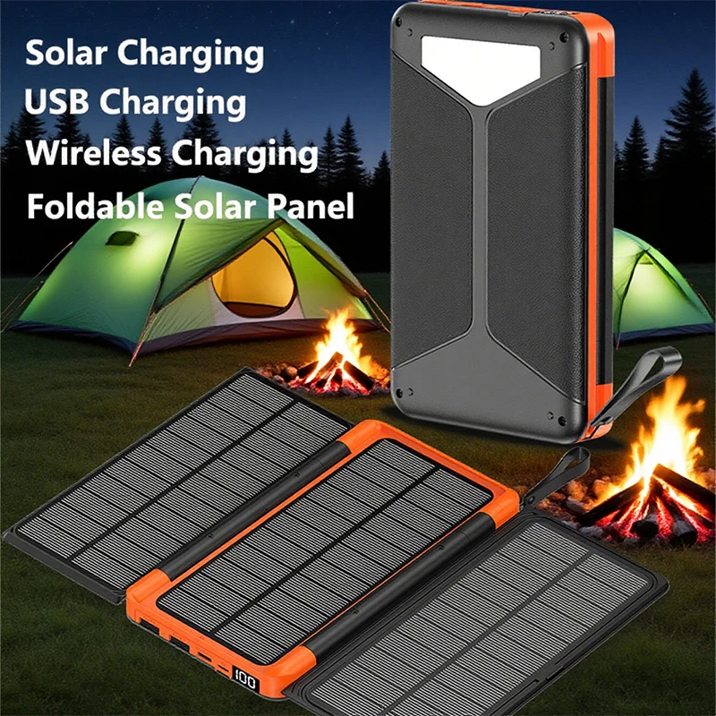 20000mAh Solar Power Bank with Folding 3 Solar Panel Qi Wireless Charger Powerbank for iPhone 16 Samsung Huawei Xiaomi Poverbank
20000mAh Solar Power Bank with Folding 3 Solar Panel Qi Wireless Charger Powerbank for iPhone 16 Samsung Huawei Xiaomi Poverbank