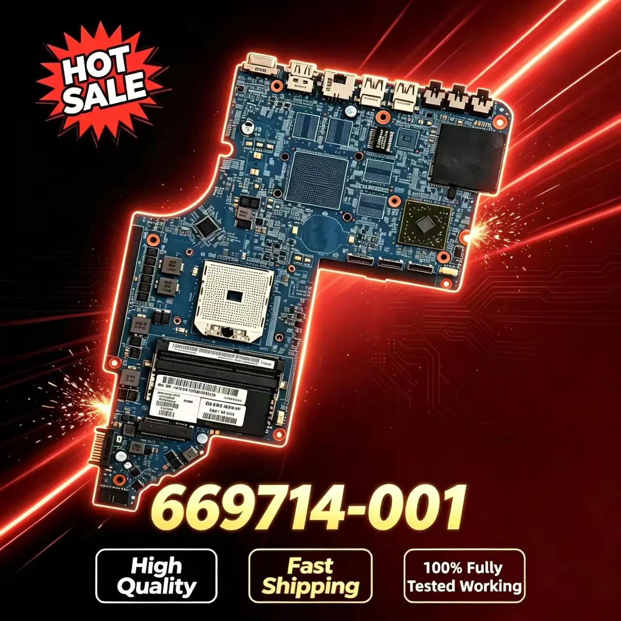Laptop Motherboard SPS 669714-001 DAUT3DMB8D0 For HP Pavilion DV7-6000 100% Fully Tested Working