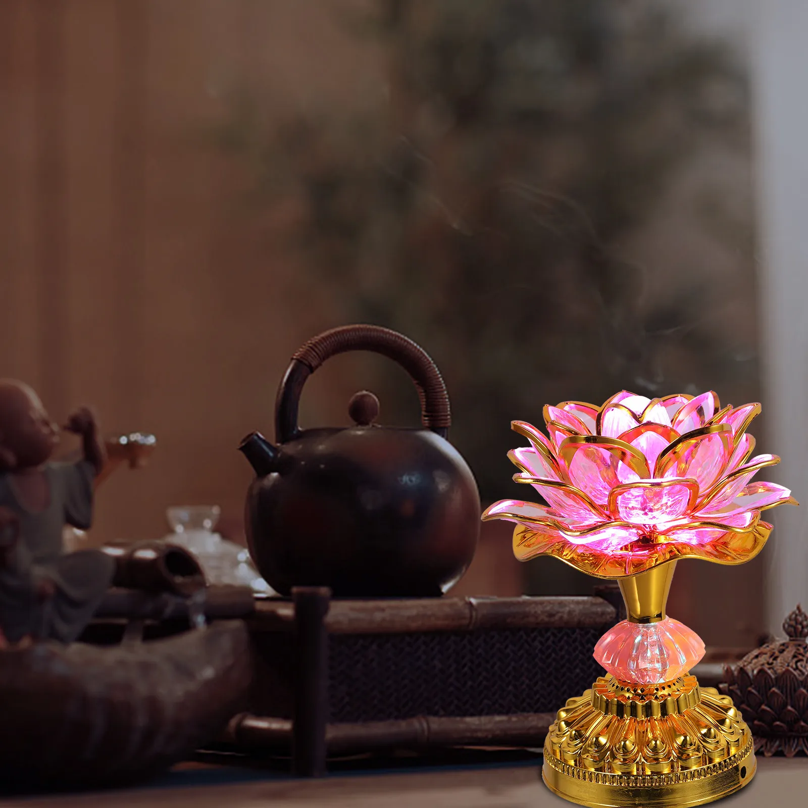 LED Lotus Lamp Buddhist Light Worship Lamp for Home Office Temple Decoration Desktop Buddha Decor Lotus Flower Light Gift
LED Lotus Lamp Buddhist Light Worship Lamp for Home Office Temple Decoration Desktop Buddha Decor Lotus Flower Light Gift