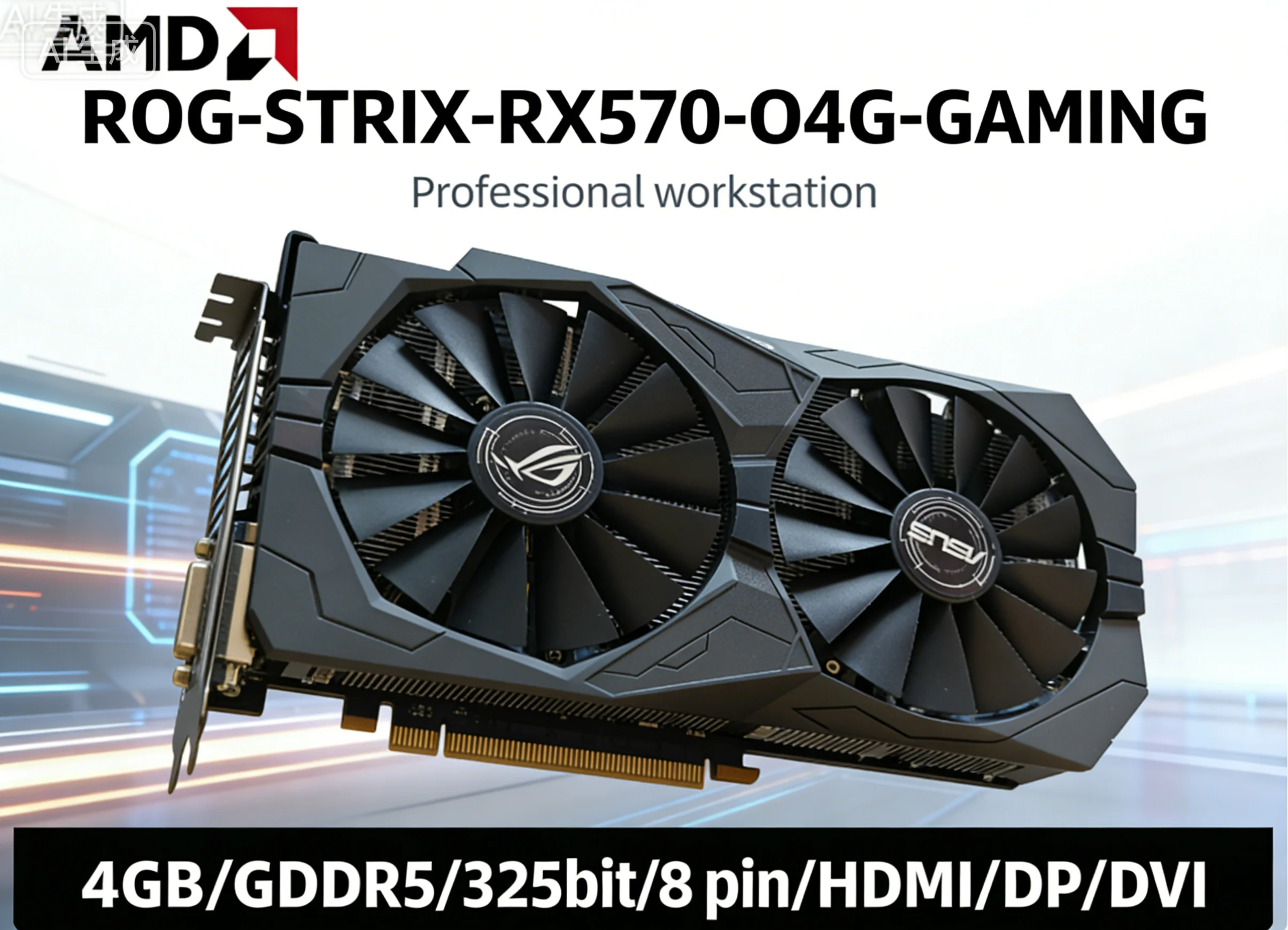ASUS AMD Radeon RX 570 STRIX-RX570-O4G-GAMING 4GB GDDR5 256bit graphics card For HDMI DVI DP 8pin dual-fan Game or office GPU
ASUS AMD Radeon RX 570 STRIX-RX570-O4G-GAMING 4GB GDDR5 256bit graphics card For HDMI DVI DP 8pin dual-fan Game or office GPU