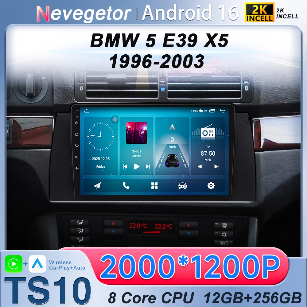 Android 16 Car Radio For BMW 5 E39 X5 1996-2003 2 din Wireless CarPlay Android Auto WiFi 4G Multimedia GPS Player Head Unit
Android 16 Car Radio For BMW 5 E39 X5 1996-2003 2 din Wireless CarPlay Android Auto WiFi 4G Multimedia GPS Player Head Unit