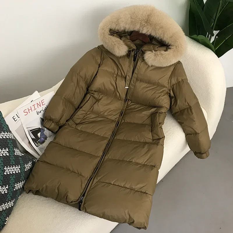 FURYOURSELF 2023 Real Raccoon Fox Fur Collar Hooded Long Jacket Winter Women White Duck Down Female Warm Coat Luxury Outerwear
FURYOURSELF 2023 Real Raccoon Fox Fur Collar Hooded Long Jacket Winter Women White Duck Down Female Warm Coat Luxury Outerwear