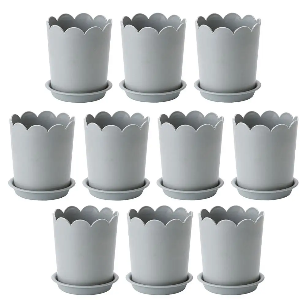 10 Sets Thickened Flower Pot Planter Planters Pots for Plants Nursery Tray Outdoor Scalloped Small Decorations Office
10 Sets Thickened Flower Pot Planter Planters Pots for Plants Nursery Tray Outdoor Scalloped Small Decorations Office
