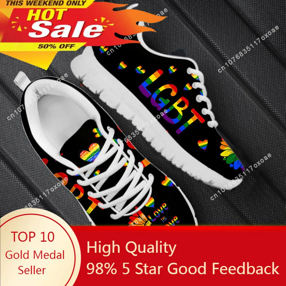 2022 New Style Girls LGBT Flat Shoes Breathable Lace up Mesh Sneakers LGBT Sunflower Printed Women Running Shoes
2022 New Style Girls LGBT Flat Shoes Breathable Lace up Mesh Sneakers LGBT Sunflower Printed Women Running Shoes