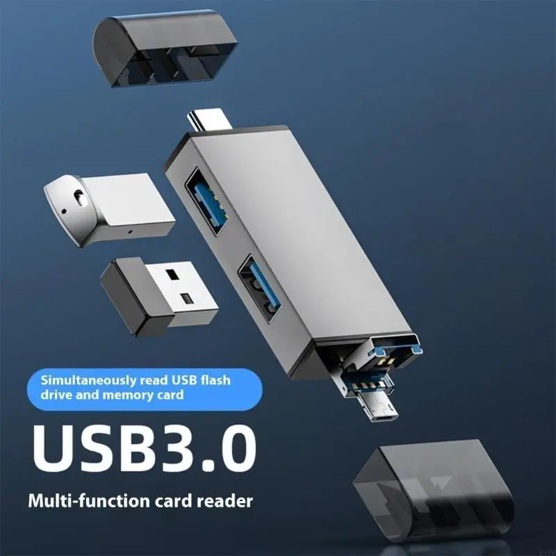 E1PF Multifunctional Metal Card Reader 7 Port Including USB C SDTF Plugs Play Design for Laptops Mobile Devices 
E1PF Multifunctional Metal Card Reader 7 Port Including USB C SDTF Plugs Play Design for Laptops Mobile Devices